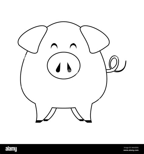 pig cartoon images|pig image cartoon in black and white.